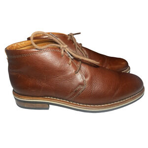 HELM The Hynes Shoes Mens Size 8.5M Brown Leather Chukka Boots Made in Brazil